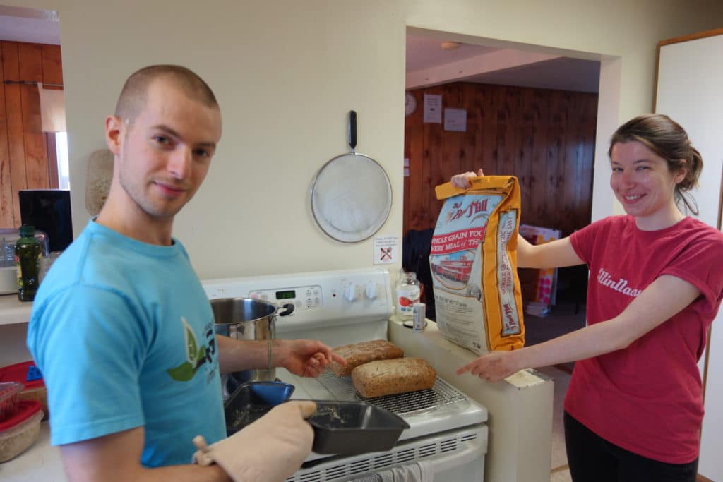 Rachel and Robbie Baking in Quechua